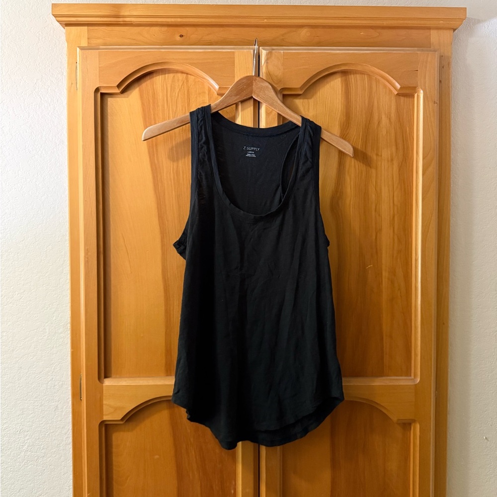 Z Supply Jet Black Relaxed Tank Top